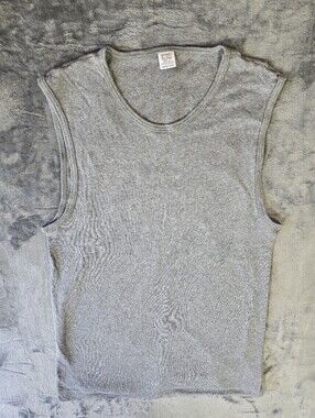 Vintage Jockey Tank Top Muscle Shirt Size Medium Gray